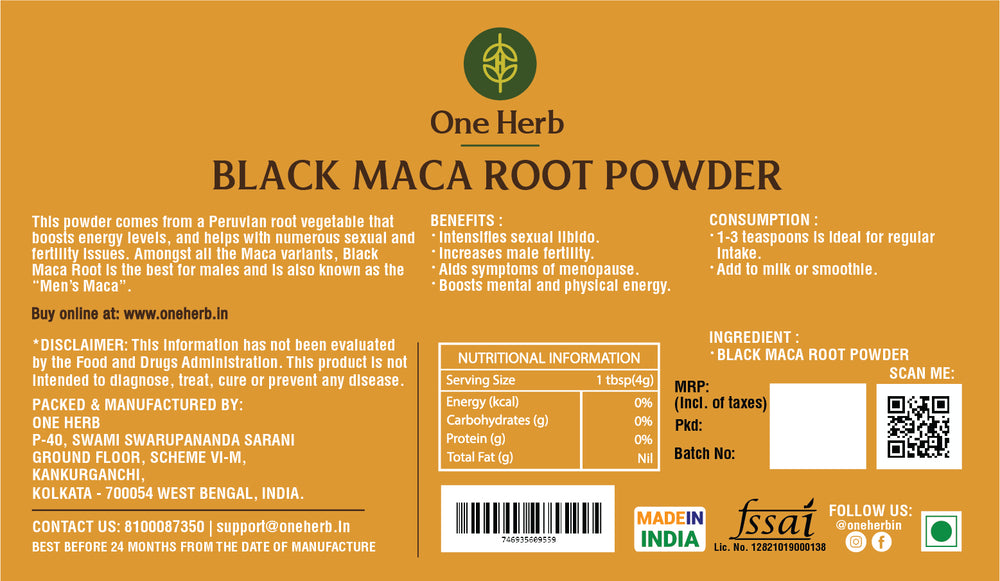 
                  
                    BLACK MACA ROOT POWDER
                  
                