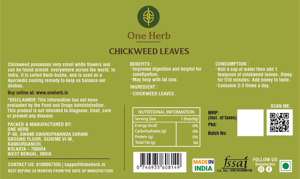 
                  
                    CHICKWEED LEAVES
                  
                
