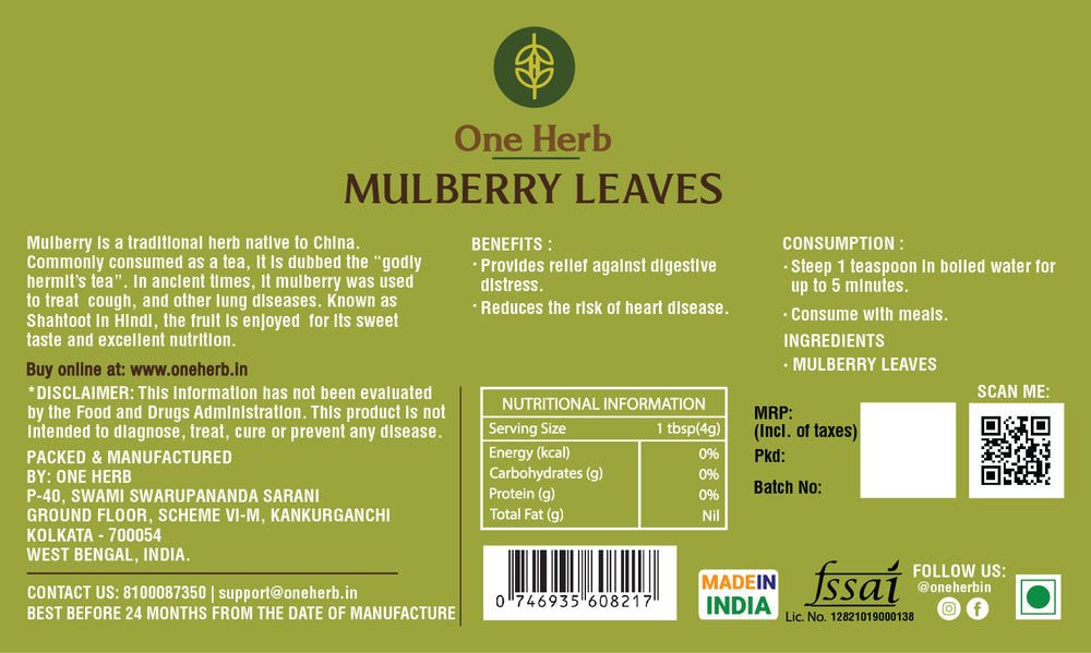 
                  
                    MULBERRY LEAVES
                  
                