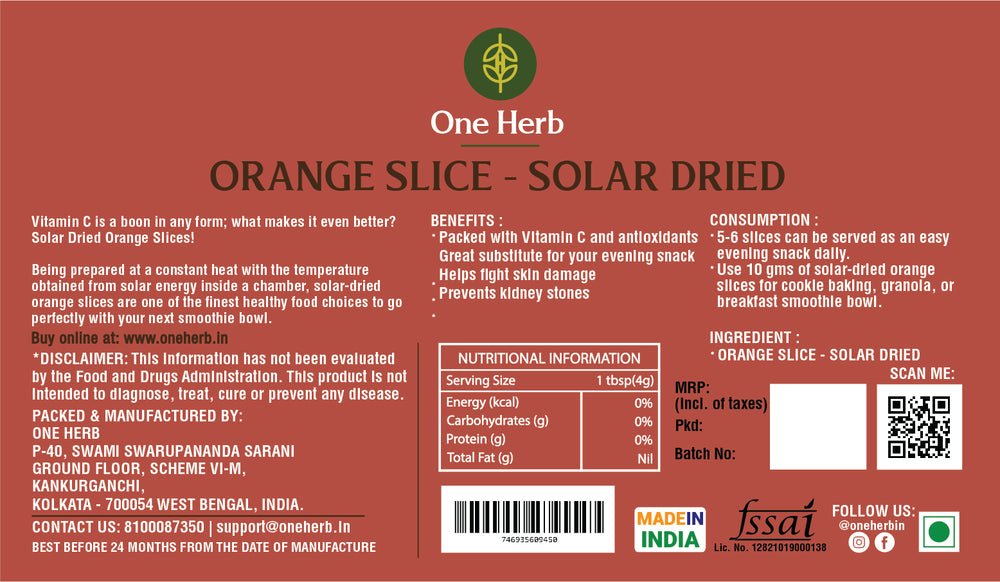 
                  
                    SOLAR DRIED ORANGE SLICE
                  
                
