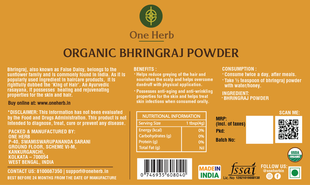 
                  
                    ORGANIC BHRINGARAJ POWDER
                  
                