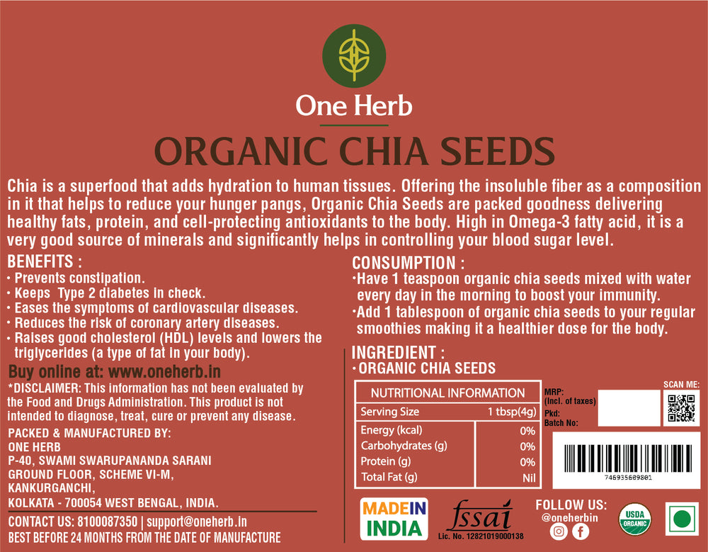 
                  
                    Organic Chia Seeds
                  
                