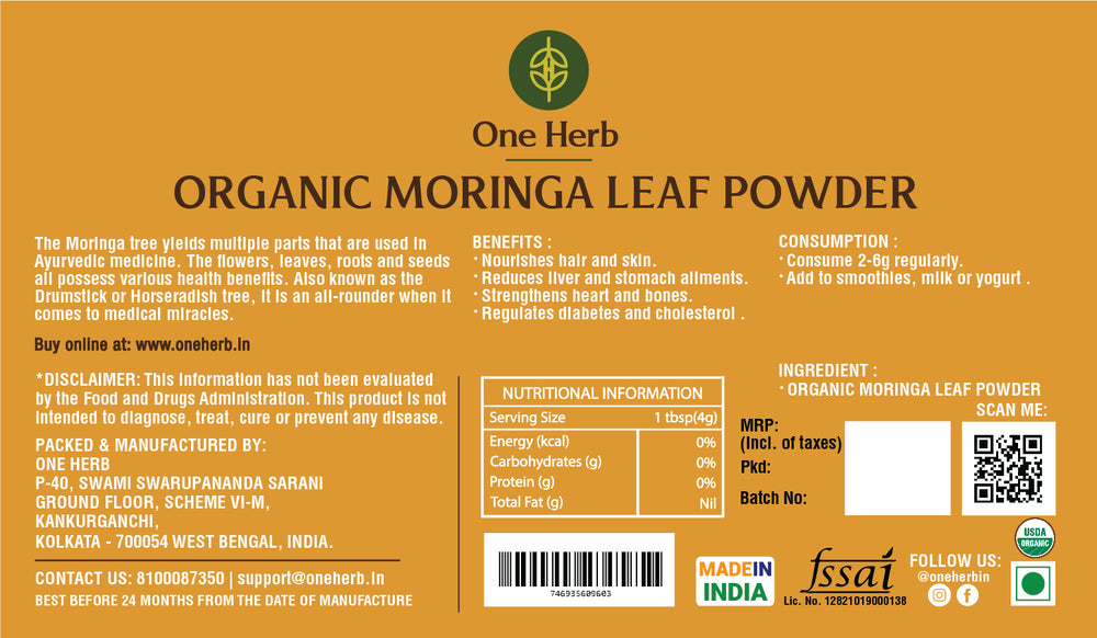 
                  
                    ORGANIC MORINGA LEAF POWDER
                  
                