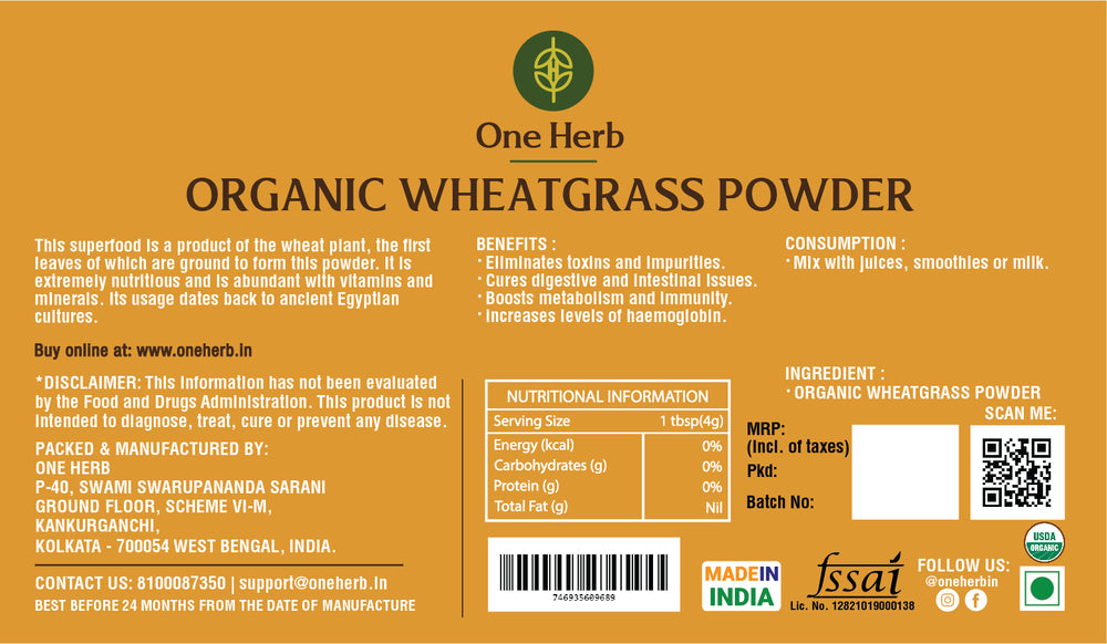 
                  
                    ORGANIC WHEATGRASS POWDER
                  
                
