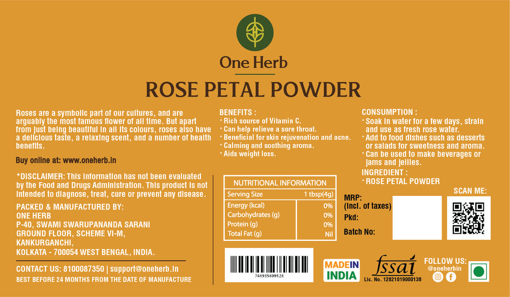 
                  
                    ROSE PETAL POWDER
                  
                